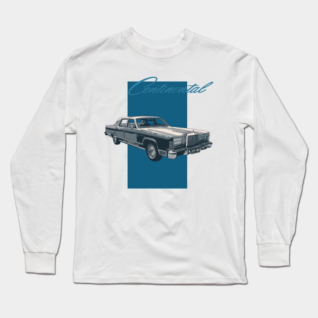 Lincoln Continental MkV Long Sleeve T-Shirt by Joshessel